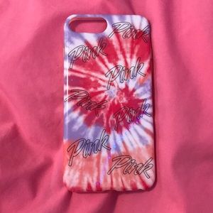 Pink tie dye phone case for 7/8+